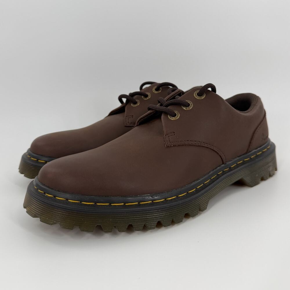 Dr. Martens Kent AW004 Brown Leather Oxford Shoes Men's 8 3-Eye Casual New